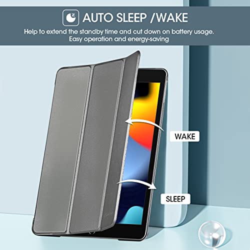 Image of ProCase for iPad 9th / 8th / 7th Generation Case 10.2 Inch (2021 /2020 /2019 Release), 10.2 iPad Case 9th / 8th / 7th Gen Cover, Slim Smart Cover with Translucent Hard Shell Back -Metallic | Protective Smart Case Cover Compatible with 10.2 Inch iPad 9 /8 /7
