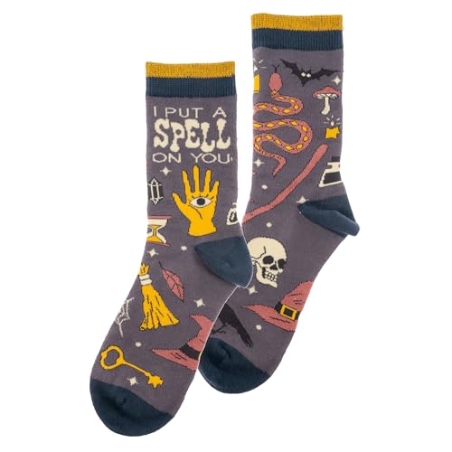 Karma Holiday Halloween Womens Crew Sock Spell