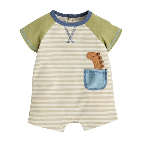 Shortall Dino Mud Pie pour bébé garçon salopette d'été verte en coton