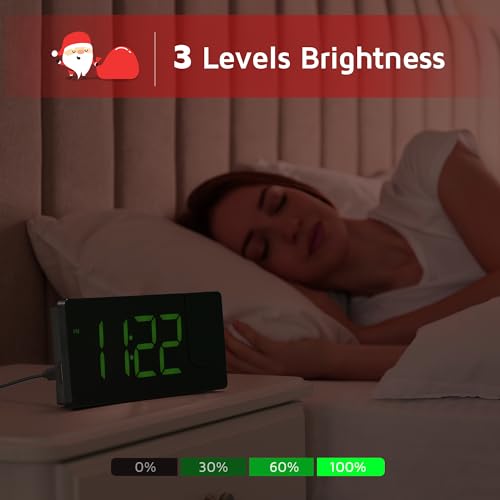 GOLOZA Projection Alarm Clock, Digital Clock with Modern Curved Design - Image 3