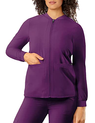 Adar Adición Fregar por Mujeres - Cremallera Bombardero Fregar Chaqueta - A6200 - Berenjena - 2X Cover