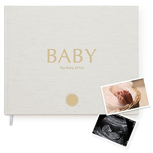 Mal Paper Pregnancy Journal - Cotton | Baby Memory Book for Expecting Mums - Luxury Pregnancy Book - Planner Pregnancy Gift for First Time Parents with Checklist Photo Section Gift Boxed