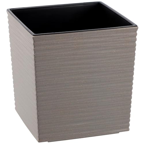 KADAX Blumentopf aus Kunststoff, wetterfester Gartentopf für Balkon, Terrasse, Innenbereich, Leichter Topf mit Einlage, Pflanzentöpf… – Ansicht 2