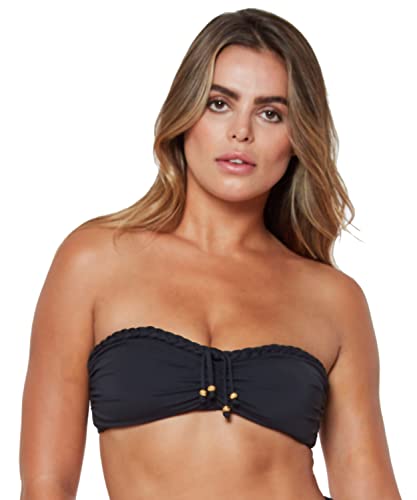 Bleu Rod Beattie Braided Bandeau W/Molded Cups, in Glam Stand, Size 4 Black