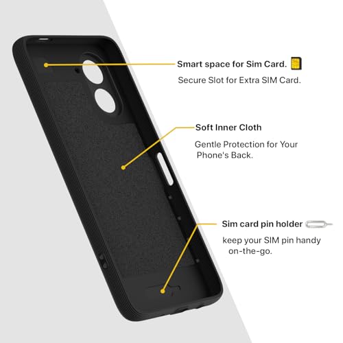 Image of Outlouders Back Cover for Redmi A7 | Full Camera Protection | TPU Soft Flexible Shockproof Bumper Case (Black)