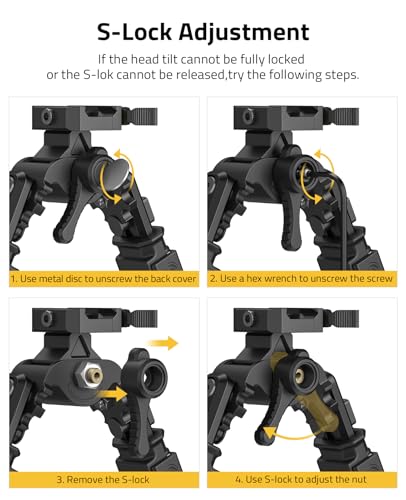 Image of CVLIFE Bipod with Tiltable Head 8-11 Inches Bipod for Outdoors