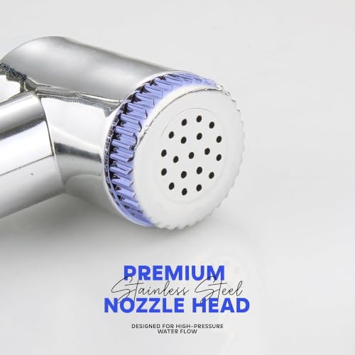 Image of Amazon Basics Health Faucet Gun Only - Premium ABS Plastic Jet Spray for Toilet | Durable Bathroom Bidet Spray Head Pack of 1