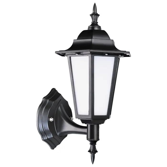 Bright Source Outdoor 7w Integrated LED 6-Sided Cage Lantern, Traditional Coach Style, IP44, 550lm, Black, 4000K Cool White โ image 1