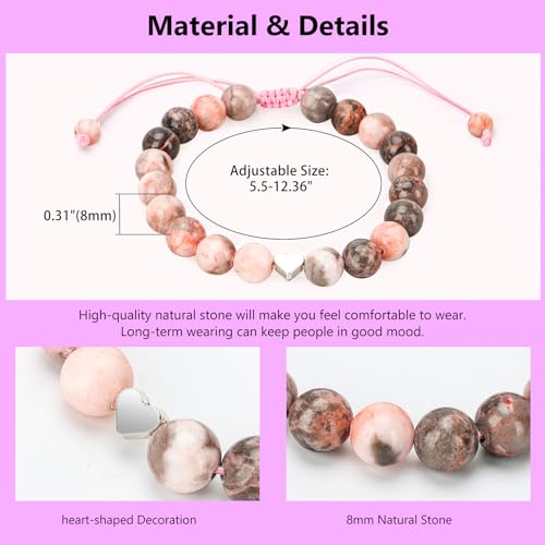 createreedo Elegant Natural Stone Bracelets - Perfect Birthday Gifts for Women- Ideal for Ages 30 - Unique Gift for Mom, Aunt, Wife, Friend, Sister2