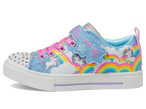 Skechers Bambina Twinkle Toes: Twinkle Sparks - Jumpin' Clouds Sneaker In Blu, Taglia 32 - 4