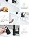 Kicimpro Matte Black Kitchen Faucet with Pull Down Sprayer, 304 Stainless Steel, 23-Inch Extended Hose Design, Three Water Functional Ways, Easy Installation