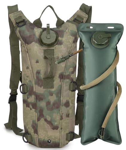 Image of 3L Tactical Hydration Backpack with Pre-Installed Removable Water Bladder, Outdoor Sports Hydration Bag, Ergonomic Lightweight Design for Hiking, Cycling, Outdoor Adventures