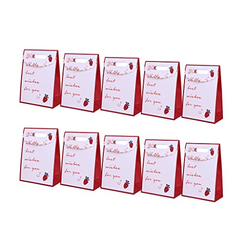 Goadameleri Erdbeere/Englisch-Charakter-Geschenk-Tasche Valentinstag-Einkaufstasche Papier Flip-Tasche Geburtstags-Hand-Geschenk-Tasche Tag des Lehrers Verpackung Beutel Cover