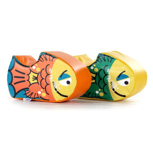 Implay® Soft Play Children's Funky Fish Activity Toys - 610gsm PVC / High Density Foam - Green / Orange - 60cm x 25cm x 40cm (Orange)