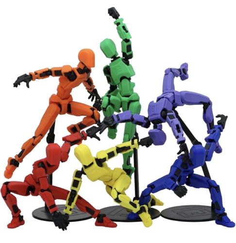 Image of ONNGEO Red Rider Dummy 13 Robot Action Figure with Weapons, Brown and Black, 5.25 Inch, Articulated Joints, Plastic, Modern Robot Theme (Motorcycle)