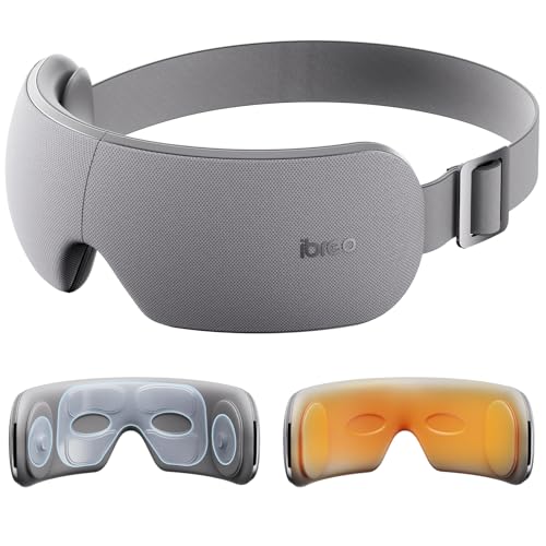 Eye Massager for Migraines with Temple Massage, Heat, Air Compression and Bluetooth Music Streaming, Foldable Electric Eye Mask for Migraine Relief, Eye Strain, Eye Care for Women and Men