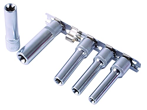 Laser 3393 Deep Star Socket Set 3/8" D 5pc douilles e-torx