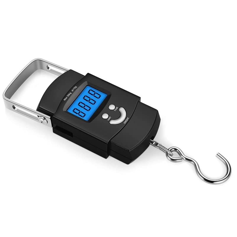 Bathroom Scale, Digital Hanging Scales Battery Powered Electronic Portable Luggage Balance Hook with Backlight for Fishing Hunting Farm Outdoor Weighing