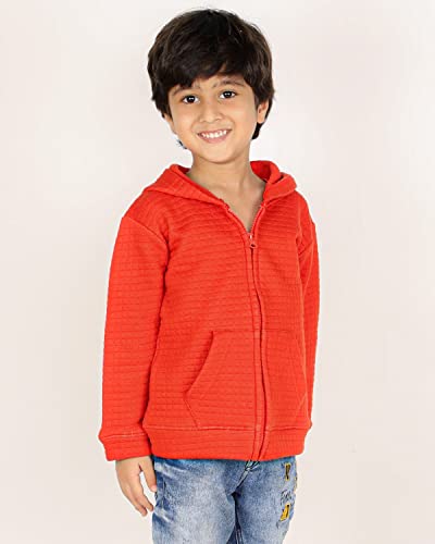 Image of The Mom Store Winter Jackets for Kids | Cute Sweatshirt and Cool Hoodies for Baby Boy and Baby Girls | with Zippers | Hoodie Cap