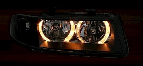AD Tuning GmbH & Co. KG Angel Eyes Scheinwerfer Set, Klarglas Schwarz, mit Standlichtringen