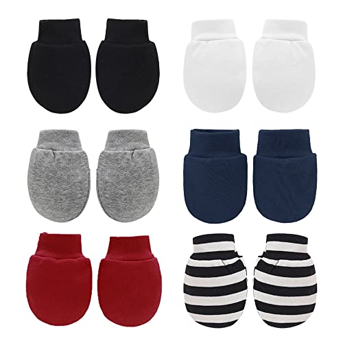 UTTPLL Newborn Baby Cotton Mittens Infant Toddler Gloves No Scratch Mittens Breathable Gloves for 0-6 Months Baby Boys Girls
