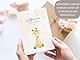 Glückwunschkarte zur Geburt Baby Giraffe geschlechtsneutral, Grußkarte Willkommen kleines Wunder Aquarell, Gelbe Baby Karte A6 mit Umschlag Geld Geschenk Junge Mädchen (1 Klappkarte mit Umschlag)