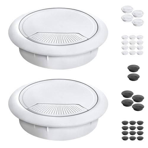 Mablik® Pasacables Escritorio Blancos, 2...