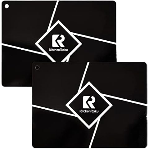 Induction Hob Protector-(Magnetic) Cooktop Scratch Protector - for Induction Stove, Multifunctional Silicone Mats by KitchenRaku (35x26cm, Black) Cover