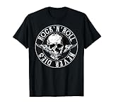 Rock N Roll Rockstar Rock Band Artikel Für Damen Und Herren. Das perfekte Geschenk für Rock N Roll, Hard Rock und Heavy Metal Fans. Das Motiv besteht aus Totenkopf und coolem Spruch.
