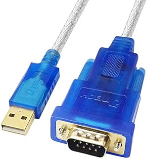 DTECH 10 Feet USB to DB9 Male Serial Adapter Cable with FTDI Chipset USB to RS232 Port Converter Compatible with Windows 11 10 8 7 Mac Linux