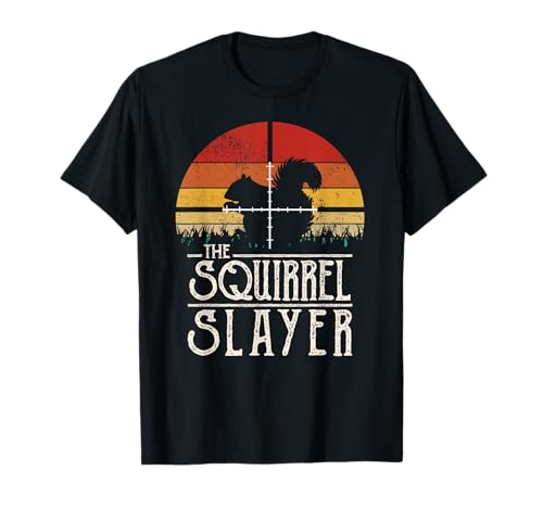 Vintage Sunset Retro Style Squirrel Hunting T-Shirt