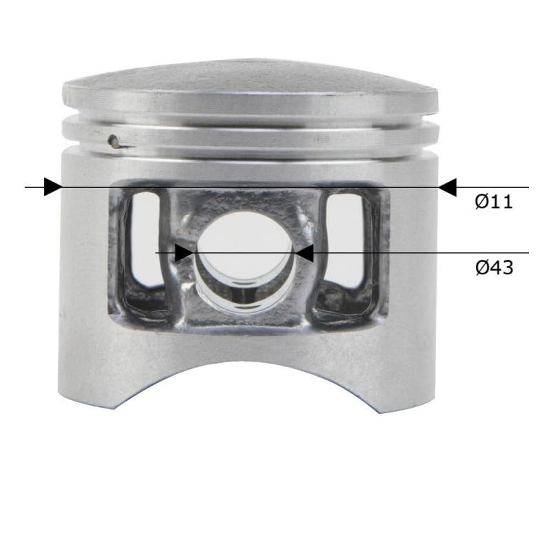 cylingcolors Cilindro + pistón + segmento Compatible con Motosierra 4500. Ø 43 mm