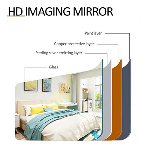 Neutype 65"X22" Full Length Mirror Standing Hanging Or Leaning Against Wall, Large Rectangle Bedroom Mirror Floor Mirror Dressing Mirror, Metal Frame Wall-Mounted Mirror With Pine Wood Veneers #TOP4