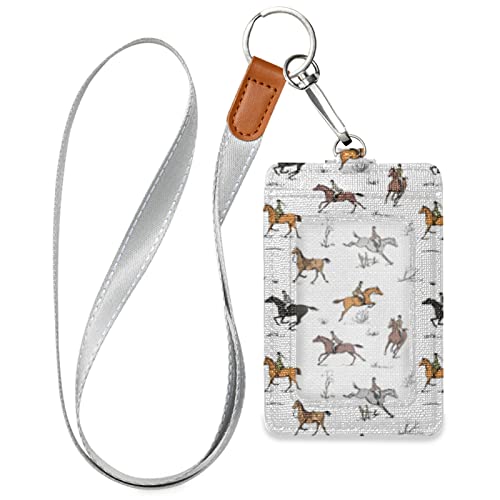 Porte-badge vertical en cuir PU OTVEE avec cordon chic pour cavaliers