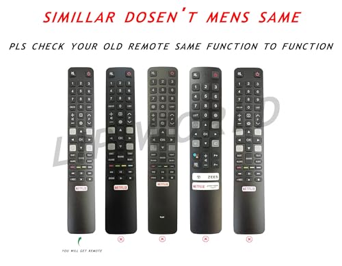 Image of LipiWorld 32F2A 40F2A 49F2A Led TV Remote (Suitable for TCL Led Tv Remote Old Exactly Same Will Only Work) with Function Netflix Compatible for Iffalcon TCL REC Long