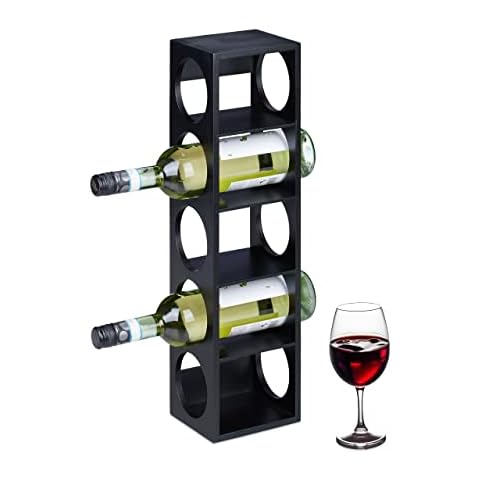 Relaxdays Bamboo Wine Rack for 5 Bottles Cover