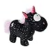 JMHomeDecor Peluche 22Cm Black Angel Unicorn Doll Peluche Giocattolo per Dormire Cuscino per Dormire Sogno Carino