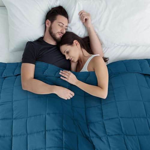 CYMULA Weighted Blanket for Adults (20lbs 80"x87" King Size) - Cooling Breathable Heavy Blankets for Summer Winter - Ultra Microfiber Soft Comfort Blanket with Glass Beads - Gifts for Men/Women