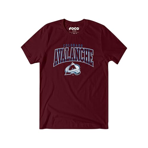 Colorado Avalanche NHL Mens Classic Arched Logo T-Shirt - Maroon - L