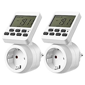 Dewenwils Digitale Zeitschaltuhr Steckdose 2 Stück