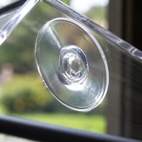 Image of Transparent Window-Side Feeder Feeder Easy to Install Suction Cup Bird Feeder for Balcony, Garden House Shape a W