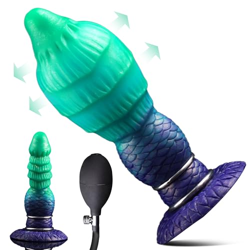 Analdildo Monster Dildo Aufblasbarer Fantasy Knot Dildo Analplug für Männer Frauen, Fetisch BDSM Analsex Groß Anal Dilatator Prostata Stimulation Sex Spielzeug für die Männer Frauen Paare