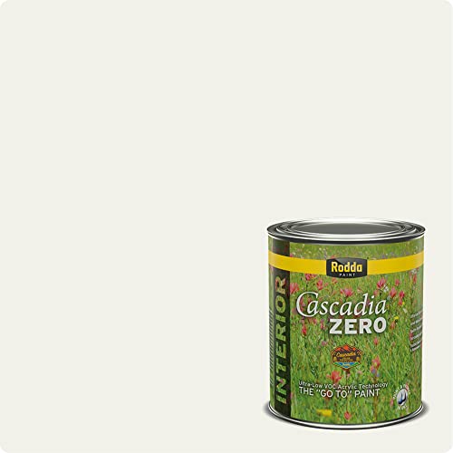 Rodda Paint CASCADIA ZERO Interior Satin Low VOC Paint & Primer in One, Quart, Melting Glacier