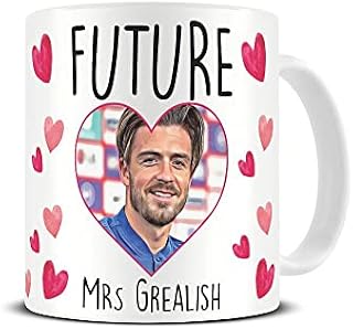 Future Mrs Grealish Mug | Jack Grealish Gifts | Famous Footballer Soccer Celebrity Crush Mugs | Novelty Mug Ceramic Coffee Tea Cup 10 oz, 295 ml Capacity, Dishwasher / Microwave Safe Mug