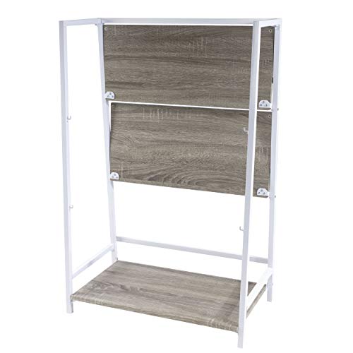 Atlantic 3 Tier Folding Shelf - Sturdy Tubular Design, Folds For Easy Storage Pn3845036 In White #TOP4