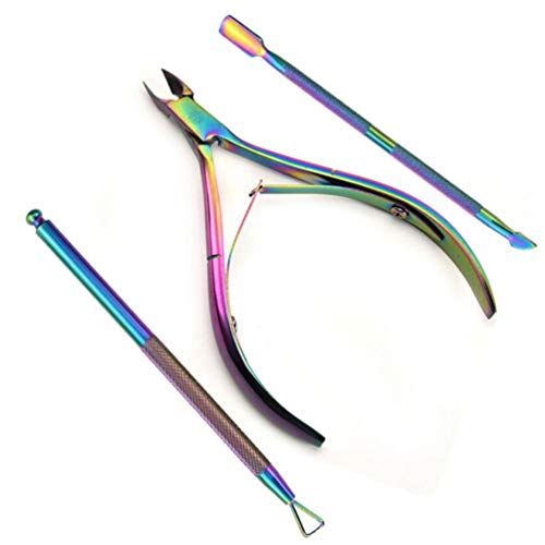 Kit de manicure para cortadores de unhas da Pretyzoom, pinças de cutícula, empurrador, aparador de f