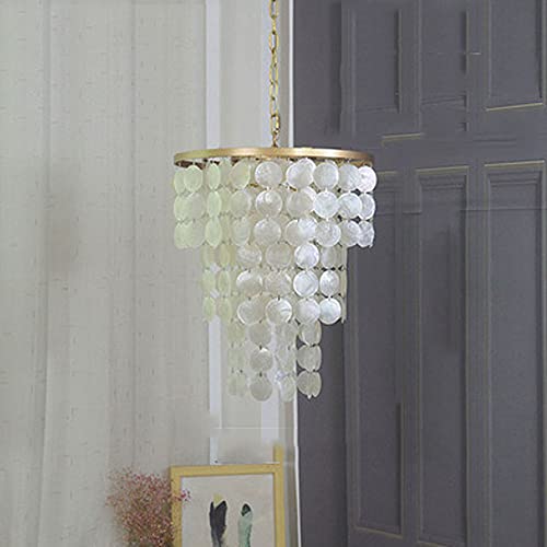 Lustre en coquillage japonais et couvercle en métal de haute qualité