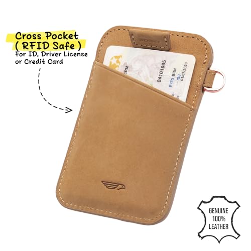 Image of POCKT Slim Card Holder Wallet For Men and Women - Minimalist Front Pocket Wallet Elastic Credit Card Holder Genuine Leather RFID Blocking Card Case Wallets, Pink Plaid, Minimalist