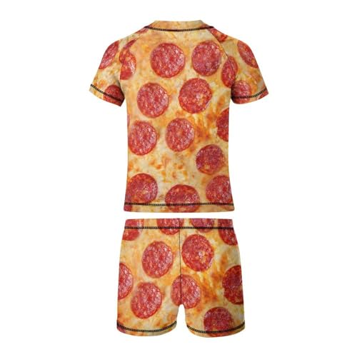 Pizza PepperoniChildren's Swimsuits Boys Two Piece Suit8-10Y（130cm）3