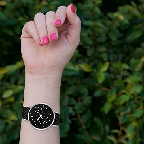 Wristology Black Metal Mesh 22Mm Watch Band - Quick Release Milanese Stainless Steel Easy Change Mens Womens Strap #TOP4